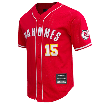 Size L Kansas City Chiefs - NFL Patrick Mahomes #15 Mesh Bottom Down Men's Adult Shirt - Mann