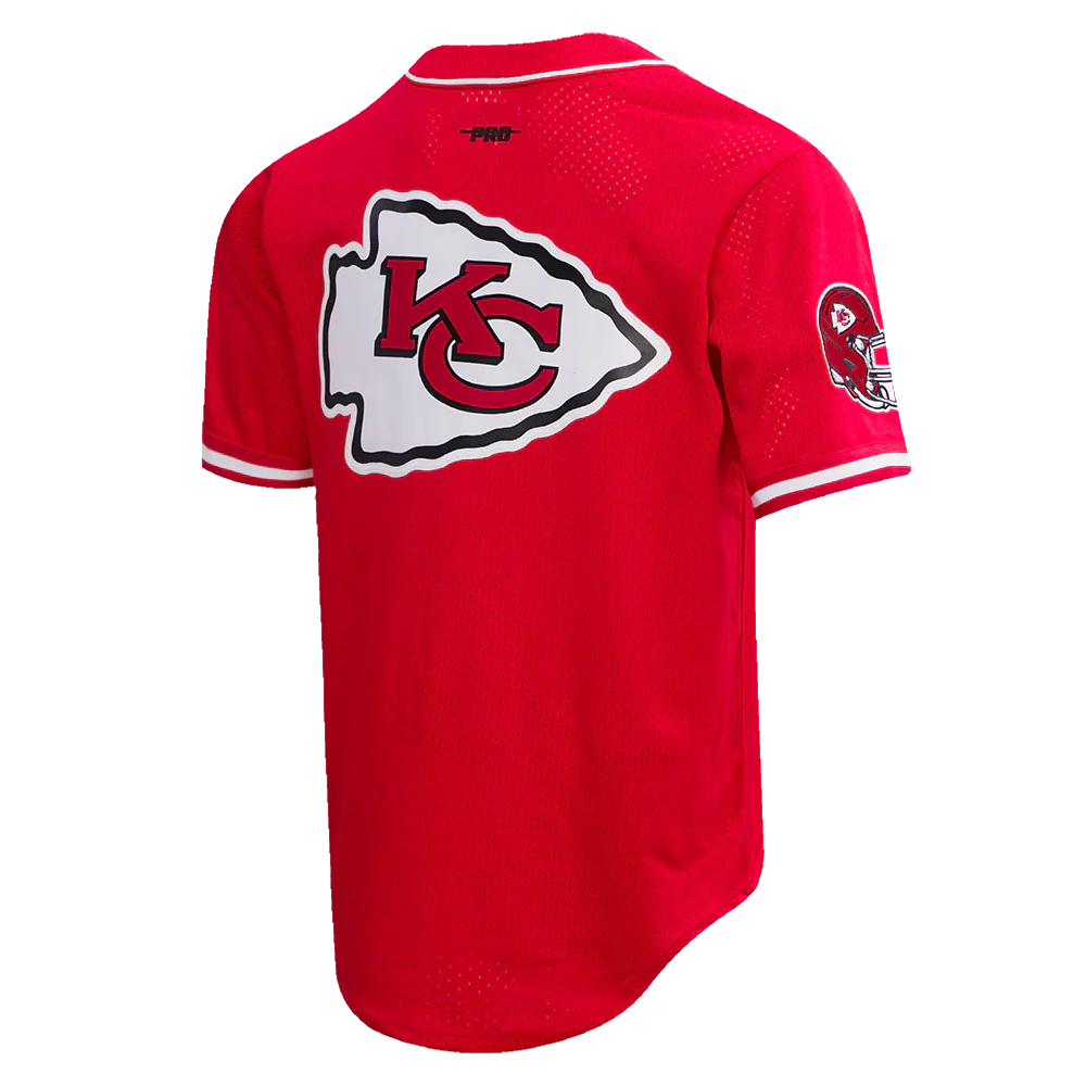 Size L Kansas City Chiefs - NFL Patrick Mahomes #15 Mesh Bottom Down Men's Adult Shirt - Mann