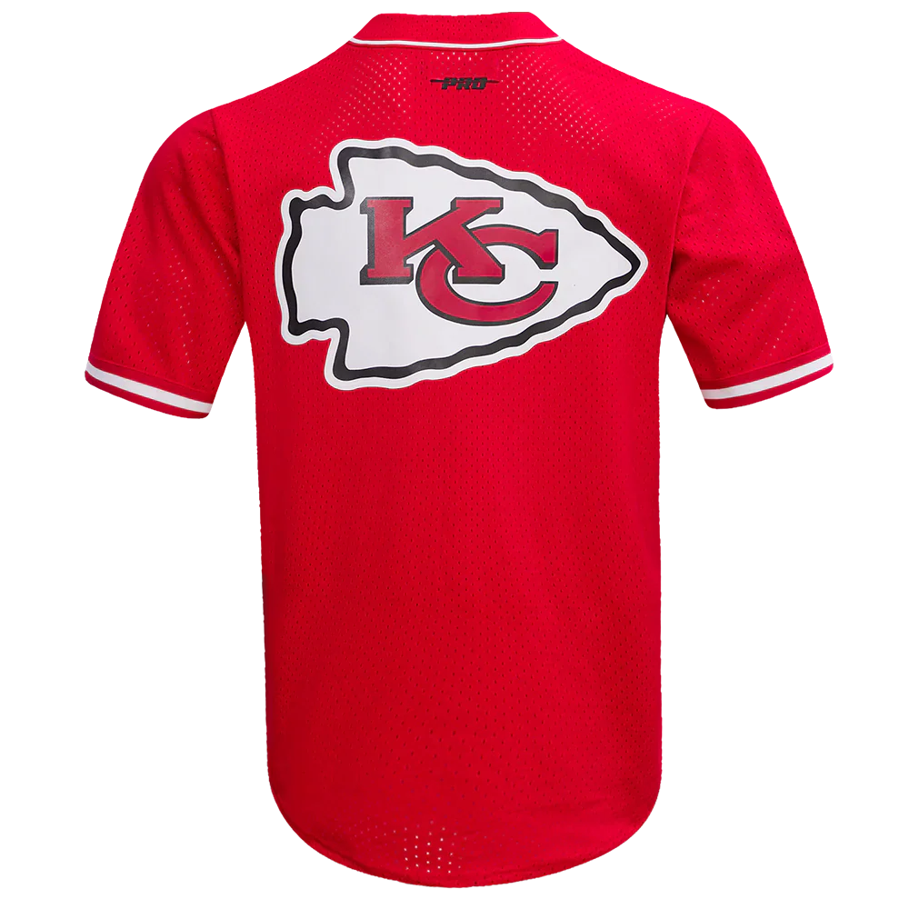 Size L Kansas City Chiefs - NFL Patrick Mahomes #15 Mesh Bottom Down Men's Adult Shirt - Mann