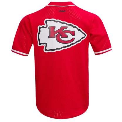 Size L Kansas City Chiefs - NFL Patrick Mahomes #15 Mesh Bottom Down Men's Adult Shirt - Mann
