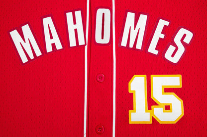 Size L Kansas City Chiefs - NFL Patrick Mahomes #15 Mesh Bottom Down Men's Adult Shirt - Mann