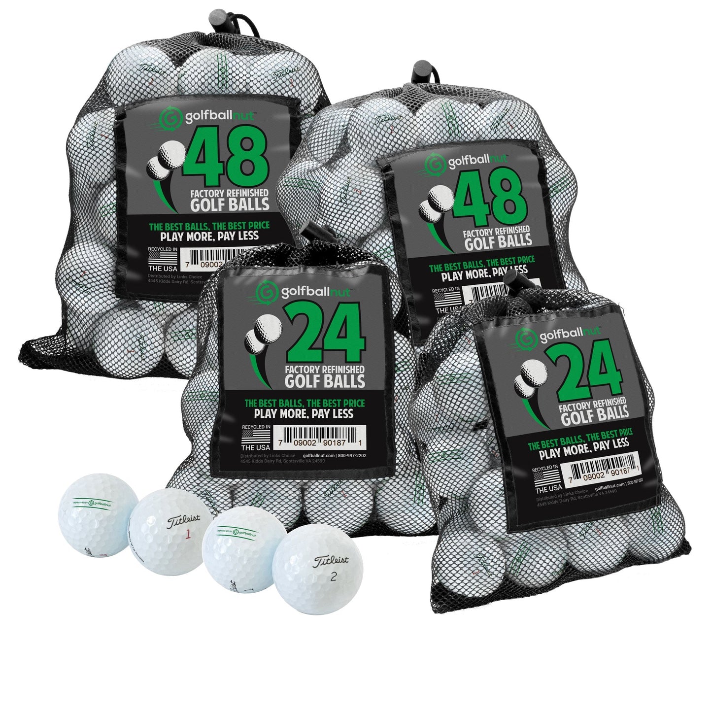 Titleist Mint Pro V1 2022 Factory Golf Balls With Mesh Bag