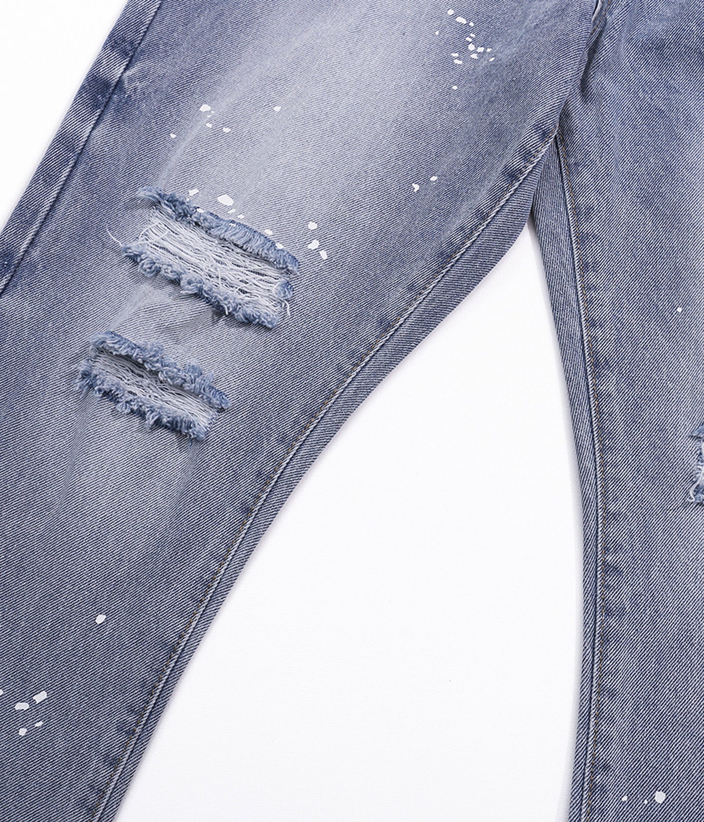 UNDEVELOPED Azul Distressed Split Flare Denim