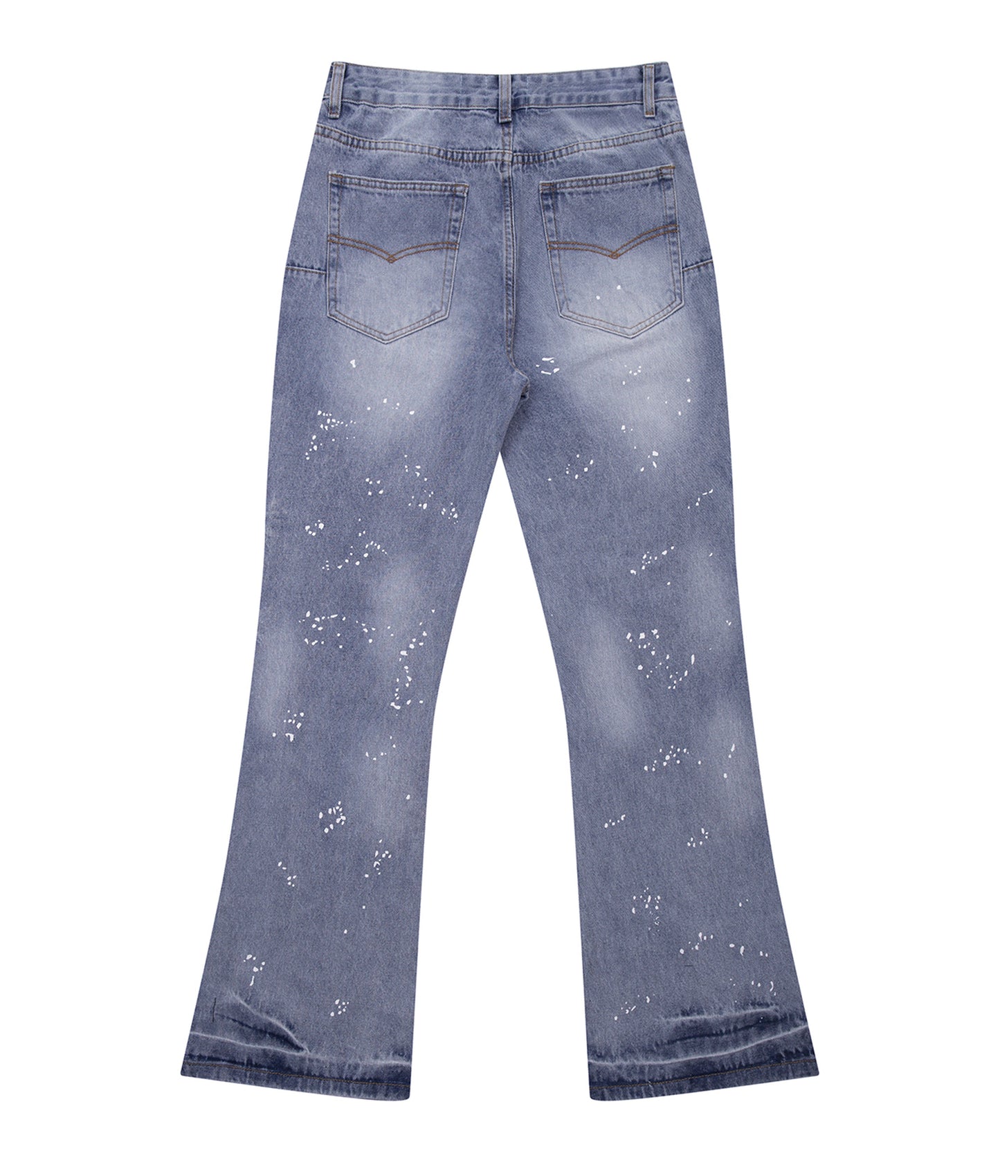 UNDEVELOPED Azul Distressed Split Flare Denim