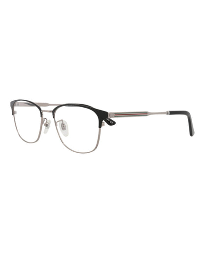Gucci Square-Frame Metal Optical Frames 'Black/Silver'
