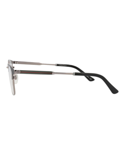 Gucci Square-Frame Metal Optical Frames 'Black/Silver'