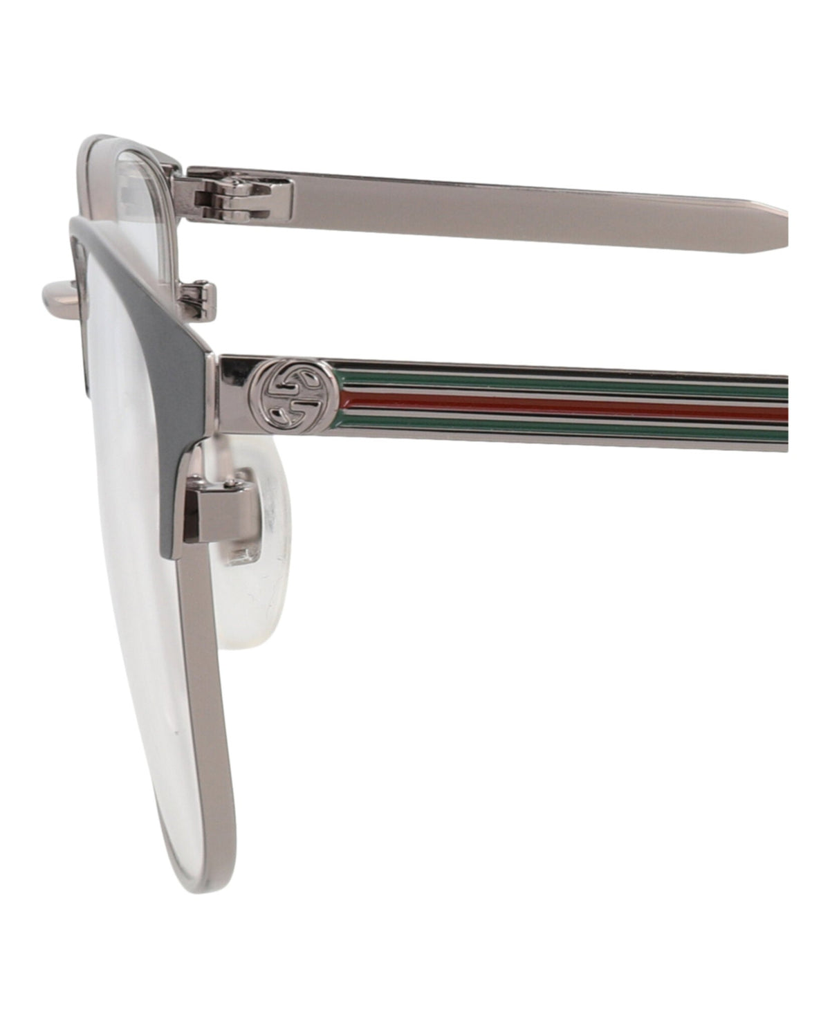 Gucci Square-Frame Metal Optical Frames 'Black/Silver'