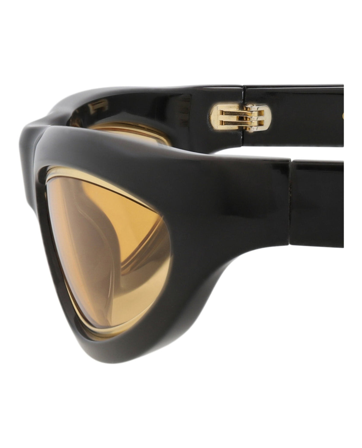 Gucci Shield-Frame Injection Sunglasses 'Black/Yellow'