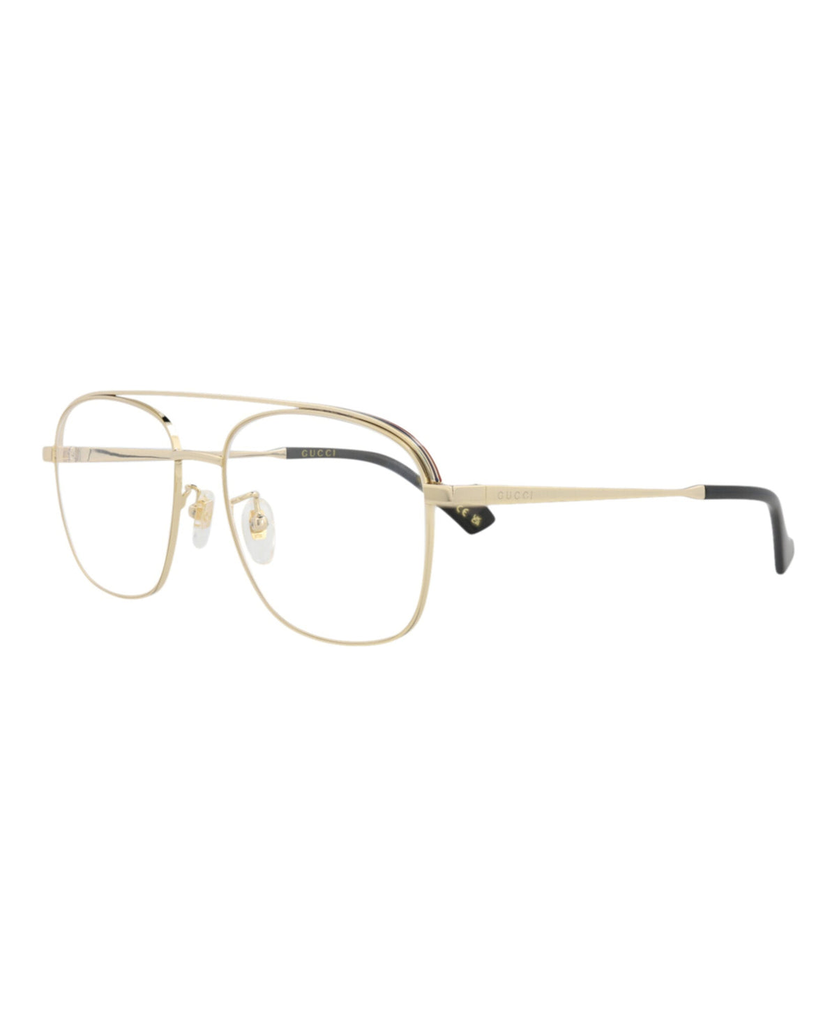 Gucci Square-Frame Metal Optical Frames 'Gold'