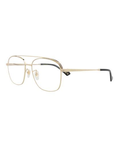 Gucci Square-Frame Metal Optical Frames 'Gold'