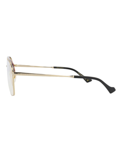 Gucci Square-Frame Metal Optical Frames 'Gold'