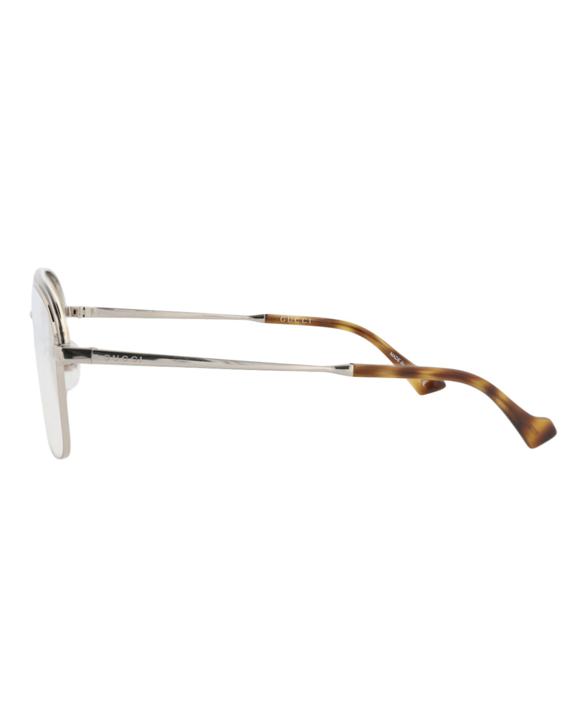 Gucci Aviator-Frame Metal Optical Frames 'Silver'