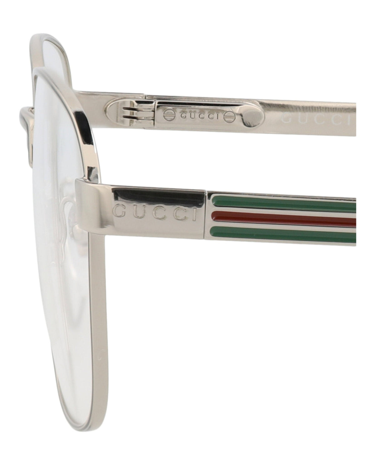 Gucci Round-Frame Metal Optical Frames 'Silver'