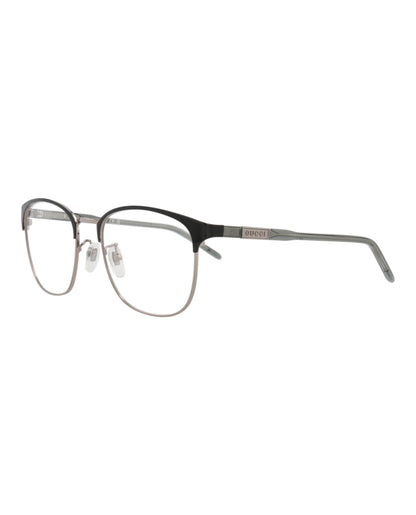 Gucci Square-Frame Metal Optical Frames 'Grey/Silver'