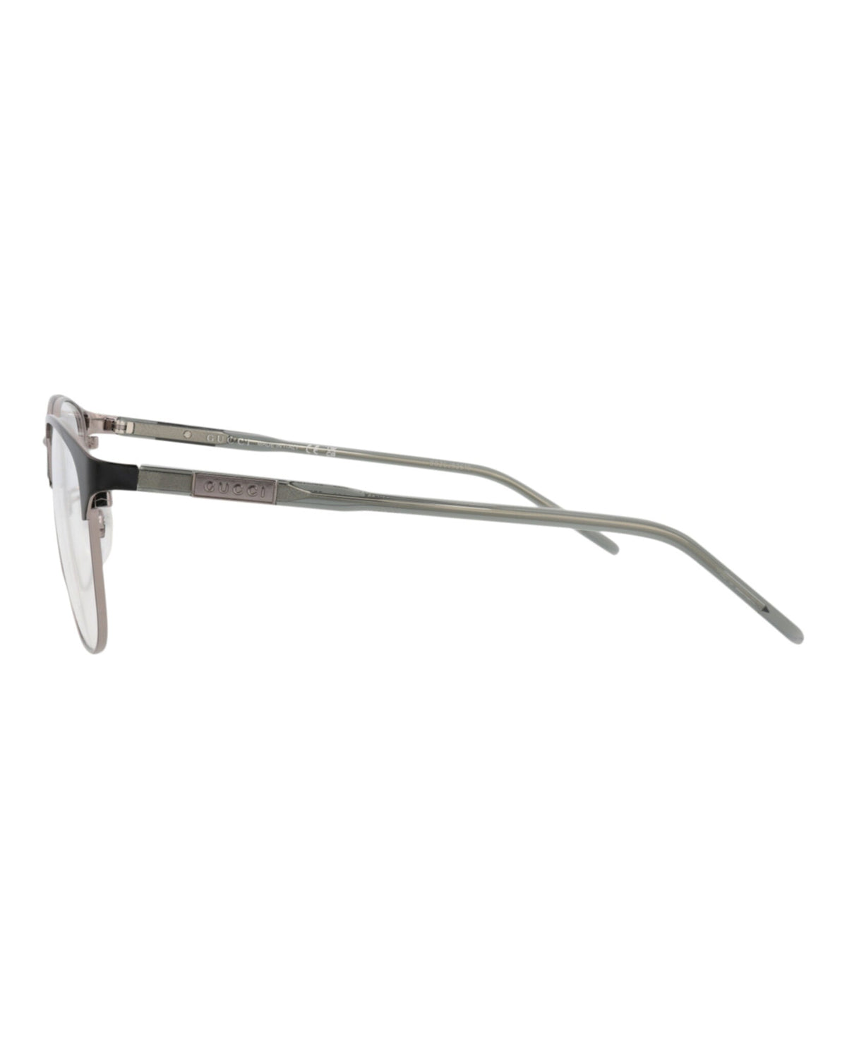 Gucci Square-Frame Metal Optical Frames 'Grey/Silver'