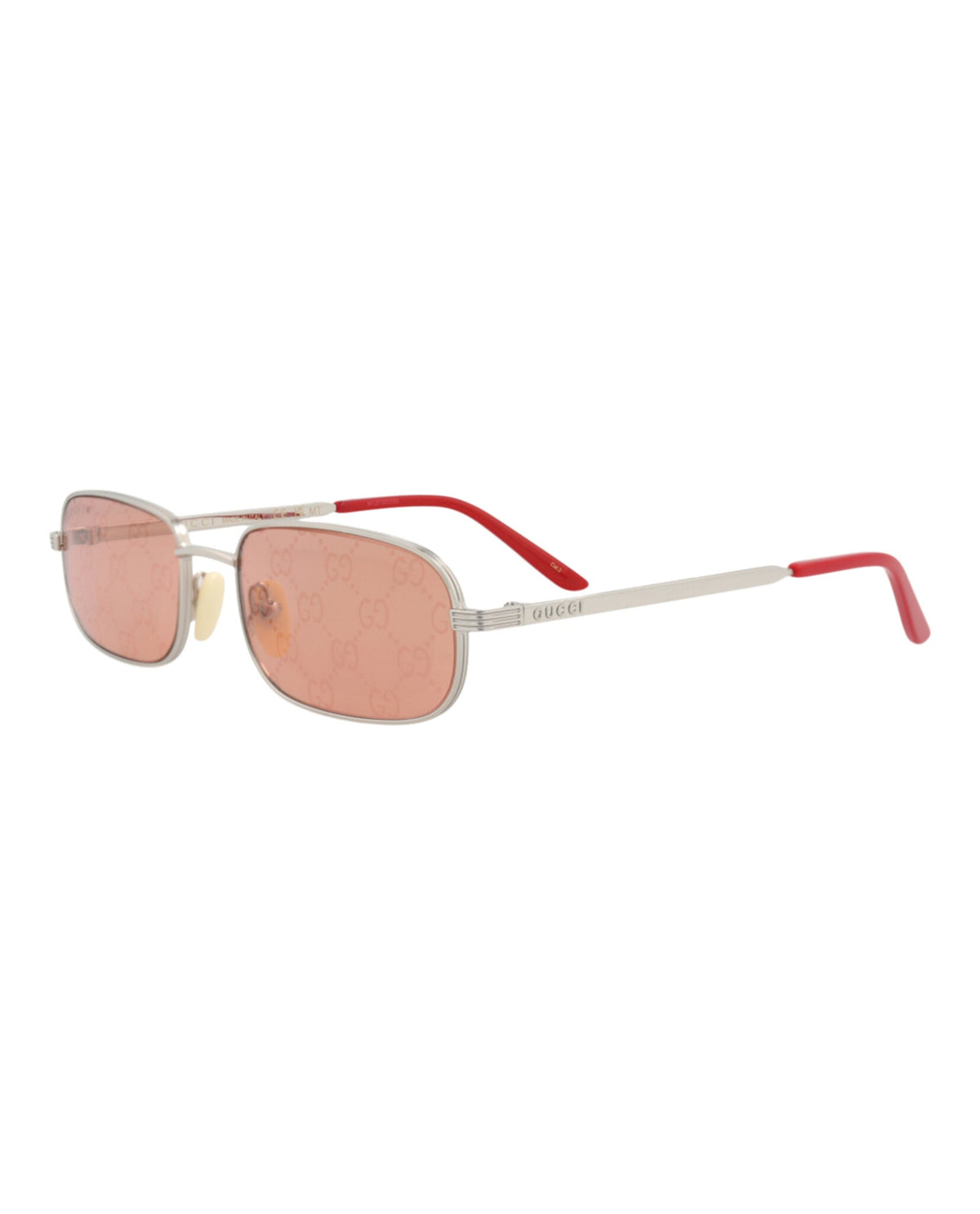 Gucci Square-Frame Metal Sunglasses 'Rose'