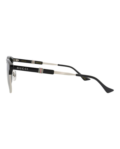 Gucci Square-Frame Metal Sunglasses 'Black/Green'