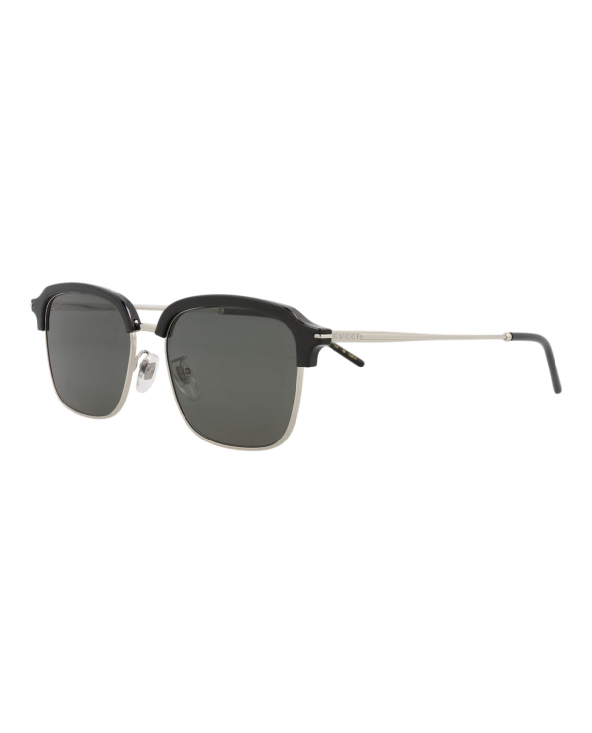 Gucci Square-Frame Metal Sunglasses 'Grey/Silver'