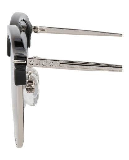 Gucci Square-Frame Metal Sunglasses 'Grey/Silver'