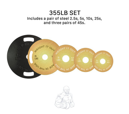 Pre-Order: Weight It Out - Cast Iron Machined 45lb And Calibrated Solid Steel Weight Plate Sets