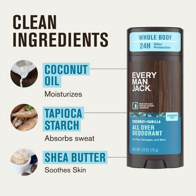 Every Man Jack All Over Solid Deodorant