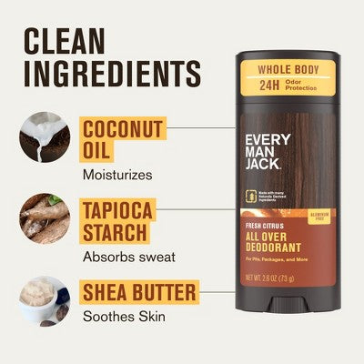 Every Man Jack All Over Solid Deodorant