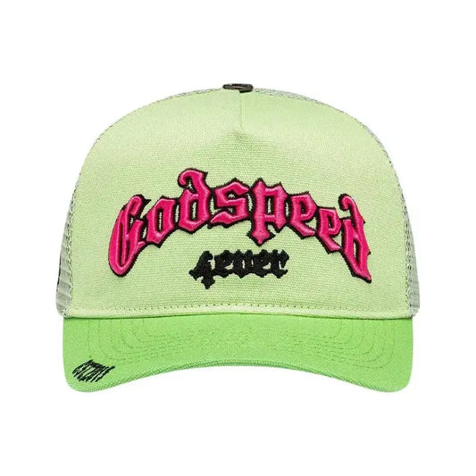 Godspeed Forever Trucker Hat (Lime/Pink)