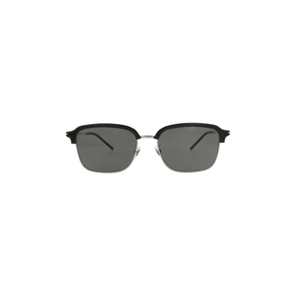 Gucci Square-Frame Metal Sunglasses 'Grey/Silver'