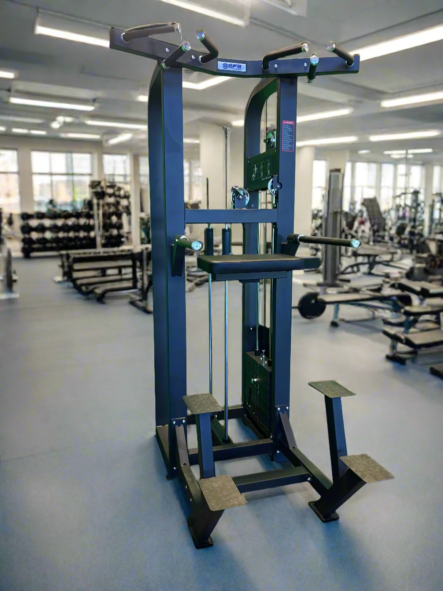 SFE Selectorized Assisted Chin Up/Dip Machine w/ 250lb Weight Stack