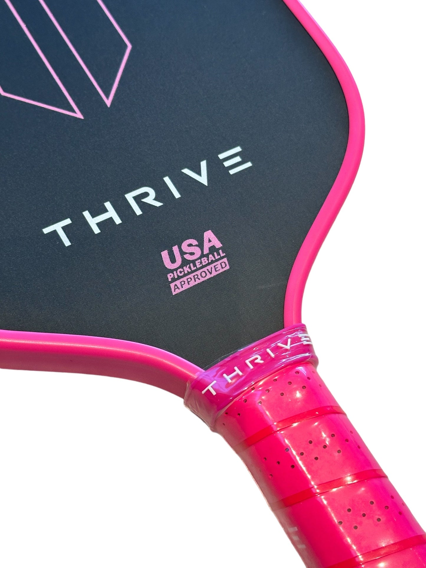 Thrive Pickleball THREAT 16 (PINK) Includes Custom Weight Card, Paddle Cover, Paddle Eraser, and Lead Weights. - Mann