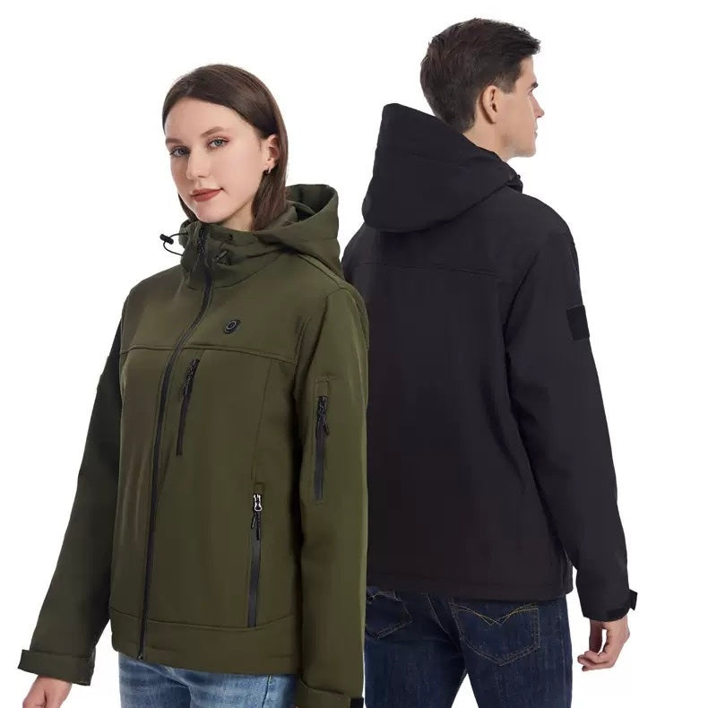 LITEGUEST 10-Zone Softshell Heated Jacket – USB Winter Jacket - Mann