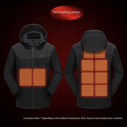 LITEGUEST 10-Zone Softshell Heated Jacket – USB Winter Jacket - Mann