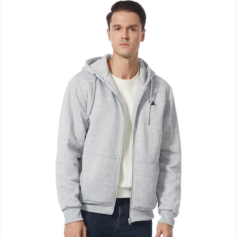 LITEGUEST 5-Zone USB Heated Hoodie Heated Zip-up Hooded Sweatshirt - Mann