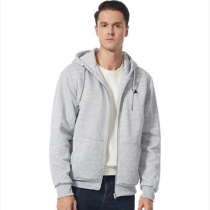 LITEGUEST 5-Zone USB Heated Hoodie Heated Zip-up Hooded Sweatshirt - Mann