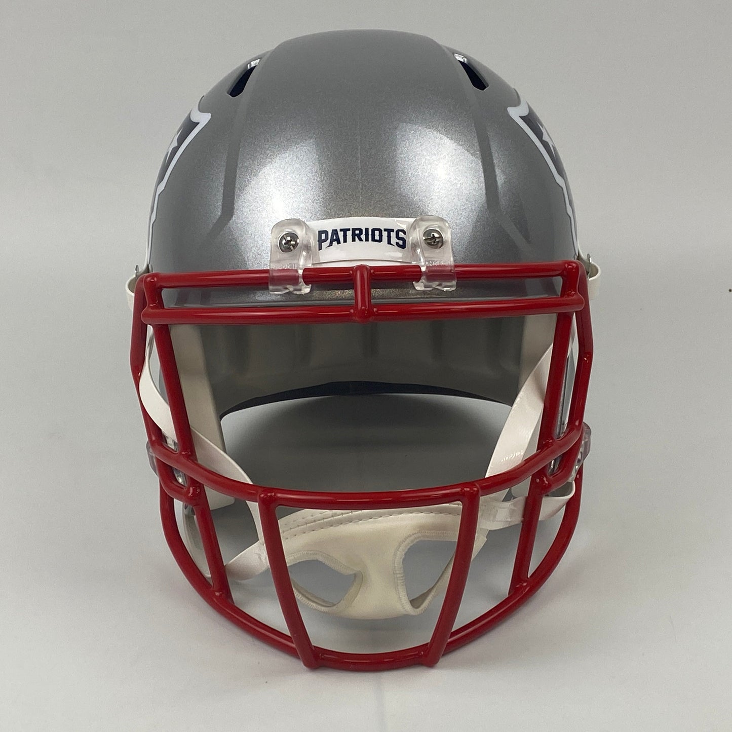 Autographed/Signed Tom Brady New England Patriots Full Size FS F/S Speed Replica Football Helmet Fanatics COA/LOA