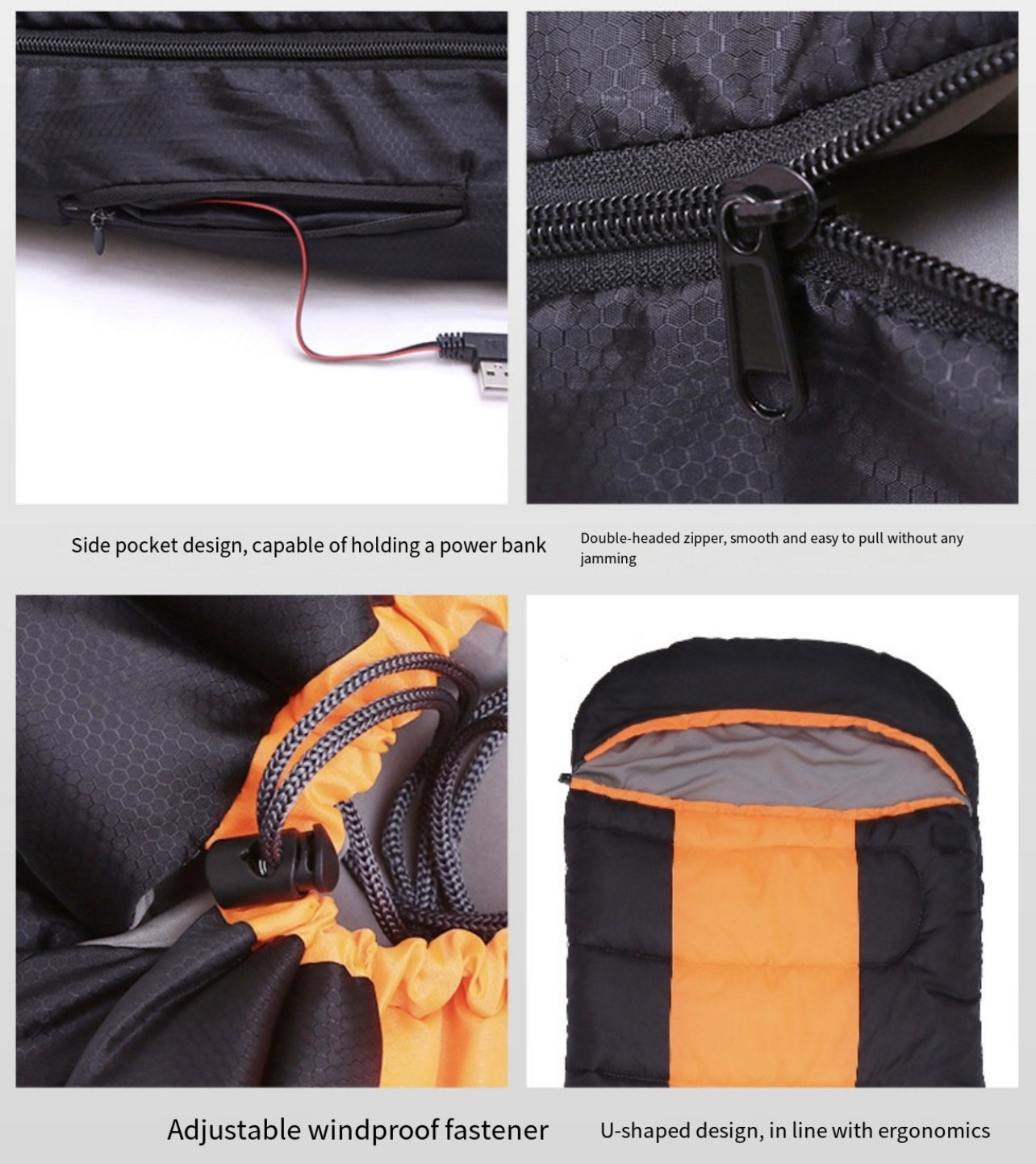 LITEGUEST Winter Heated Single Sleeping Bag – USB Warmth for Camping - Mann
