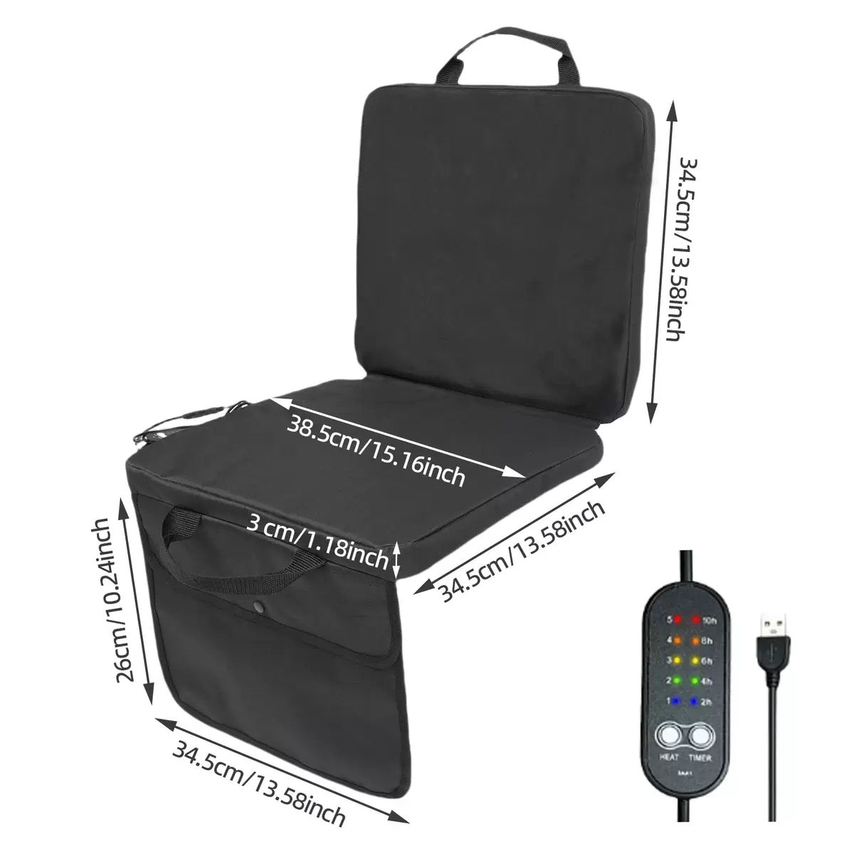 LITEGUEST USB Heated Stadium Seat Cushion – Warm Comfort on Bleachers - Mann