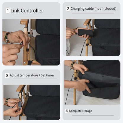 LITEGUEST USB Heated Stadium Seat Cushion – Warm Comfort on Bleachers - Mann