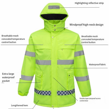 LITEGUEST USB Heated Reflective Waterproof Work Jacket For Winter - Mann