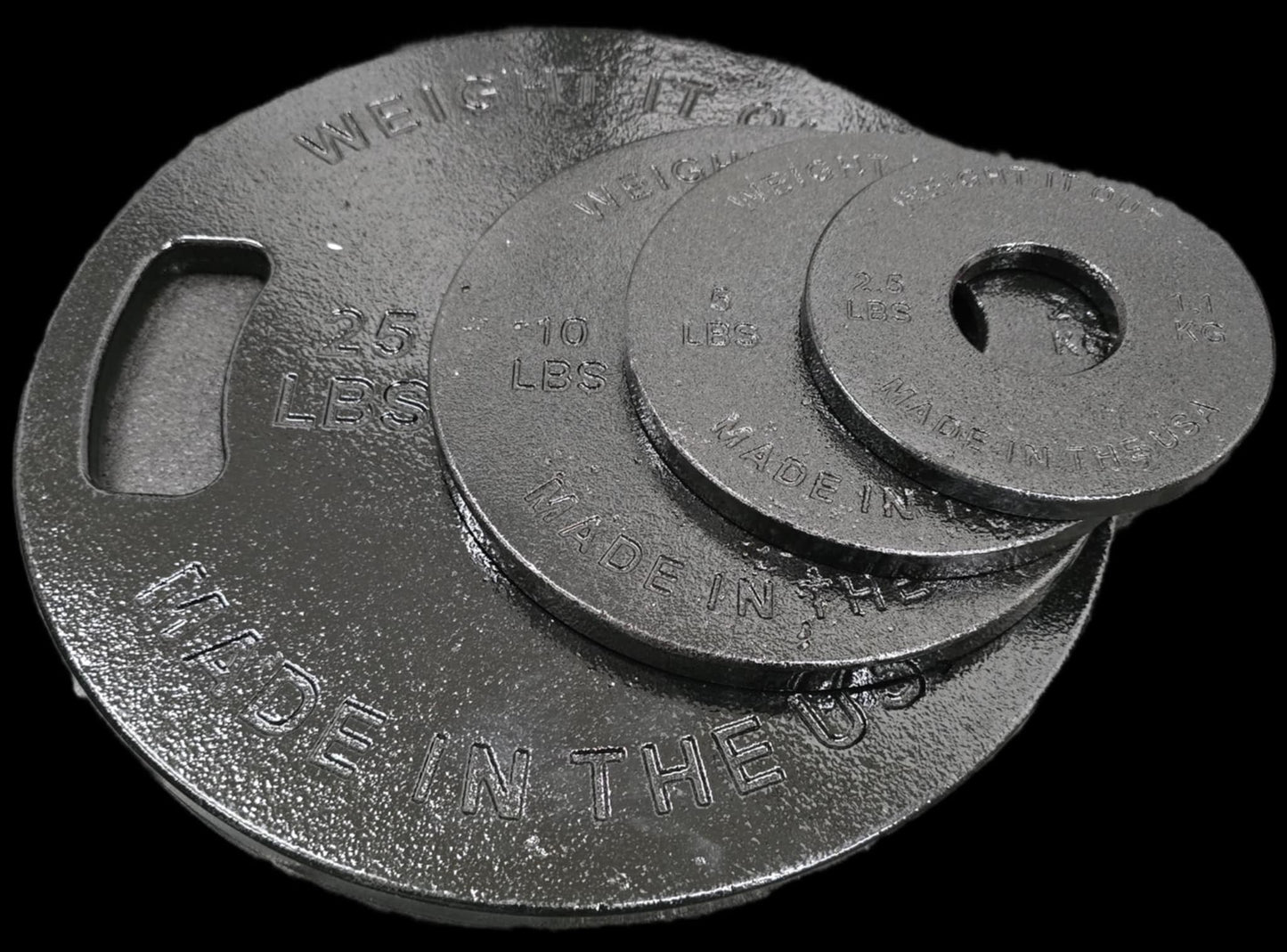 Weight It Out - 
Cast Iron Machined Weight Plate Sets - Mann