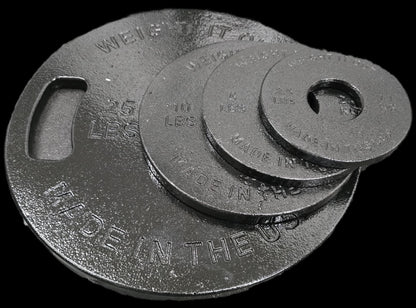 Weight It Out - 
Cast Iron Machined Weight Plate Sets - Mann