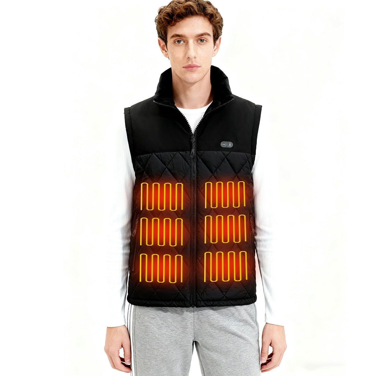 LITEGUEST Dual-Control Heated Vest – 17-Zone USB Heated Winter Vest - Mann