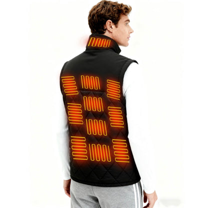 LITEGUEST Dual-Control Heated Vest – 17-Zone USB Heated Winter Vest - Mann