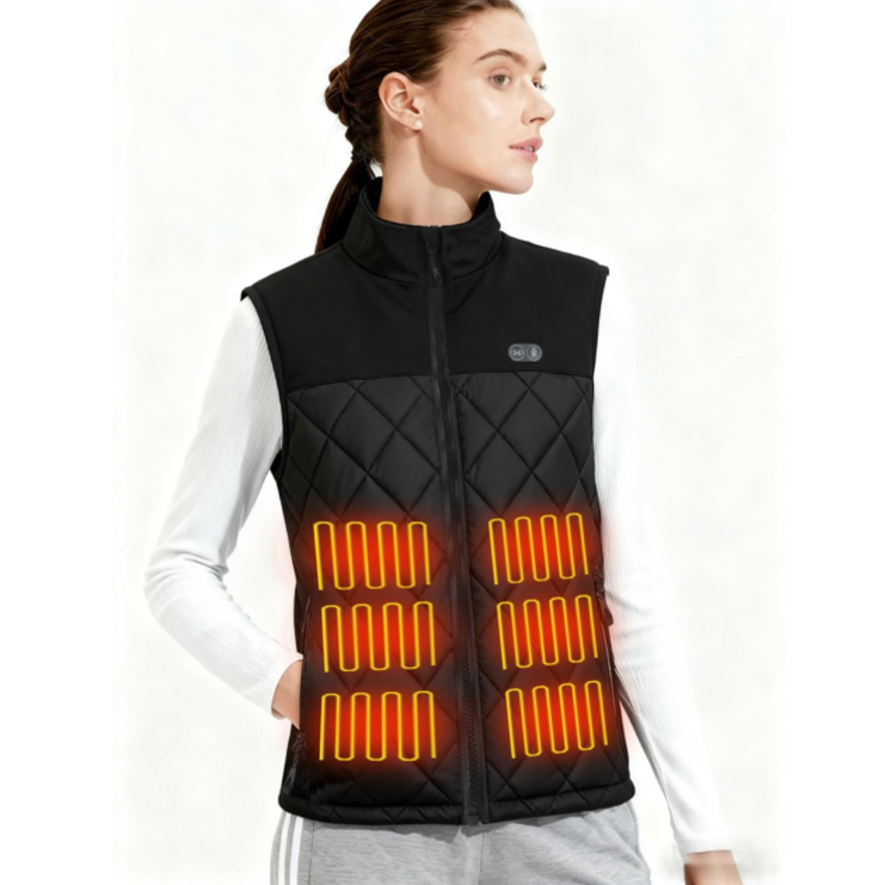 LITEGUEST Dual-Control Heated Vest – 17-Zone USB Heated Winter Vest - Mann