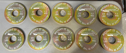 Pre-Order: Weight It Out - Custom Engraved Solid Steel Calibrated Weight Plate Pairs