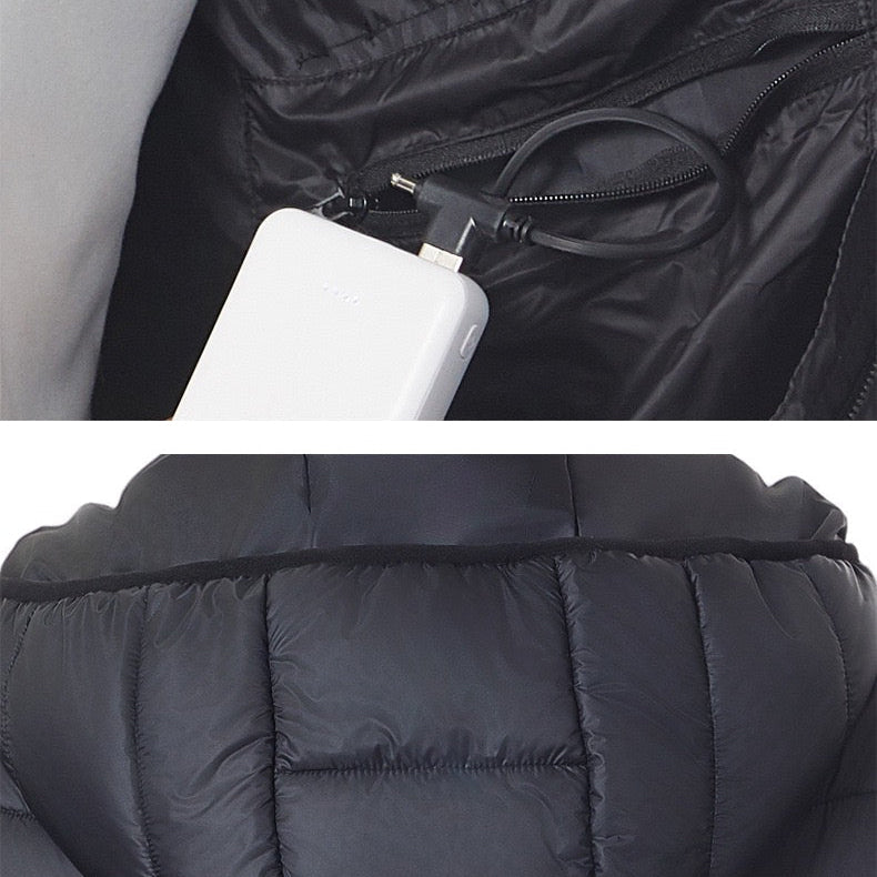 LITEGUEST 27-Zone Smart Heated Down Jacket – Urban Winter Warmth - Mann