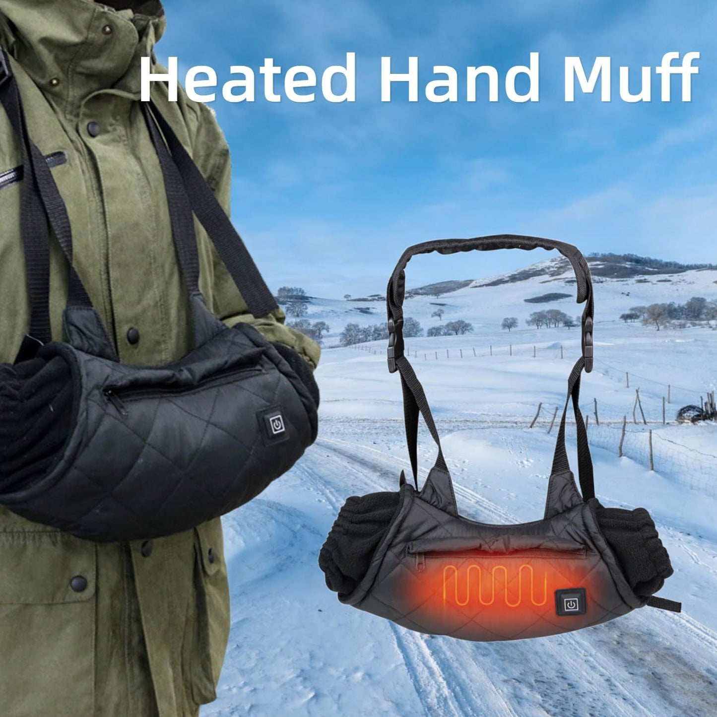 LITEGUEST USB Heated Hand Muff – Winter Outdoor Hand Warmers - Mann