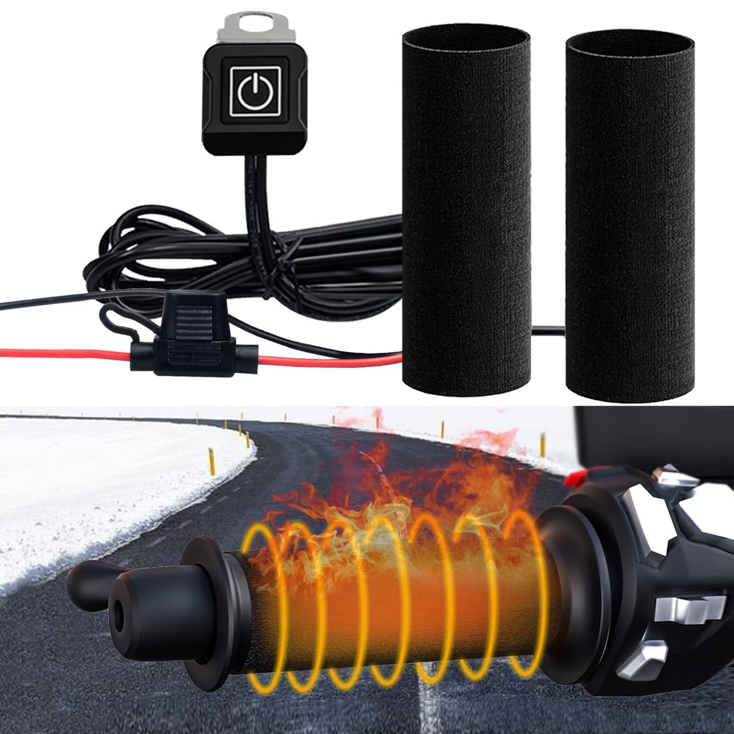 LITEGUEST USB Heated Handlebar Mitts – Winter Riding Warmth - Mann