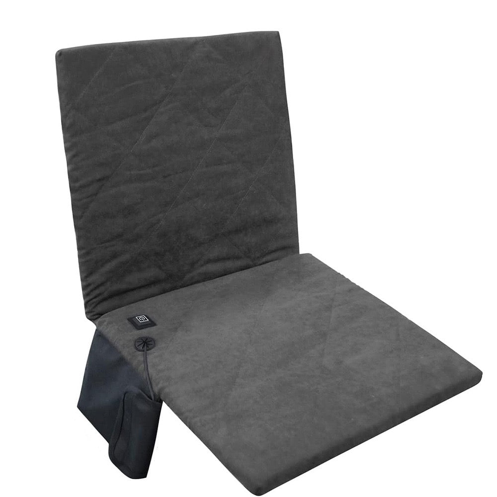 LITEGUEST Heated Outdoor Seat Cushion with Backrest – Warm for Camping - Mann