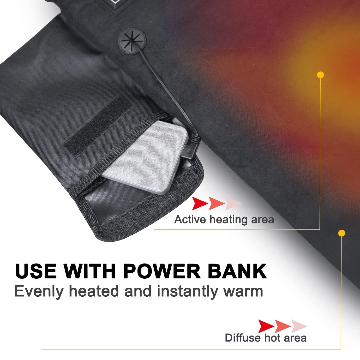 LITEGUEST Heated Outdoor Seat Cushion with Backrest – Warm for Camping - Mann